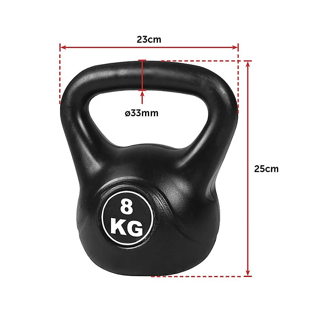 4pcs Black Kettlebell Weight Set 2-8kg