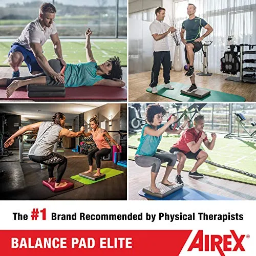 Airex Balance Pad - Exercise Foam Pad Physical Therapy, Workout, Plank, Yoga, Pilates, Stretching, Balancing Stability Mat, Kneeling Cushion, Mobility Strength Trainer for Knee, Ankle - Elite, Kiwi