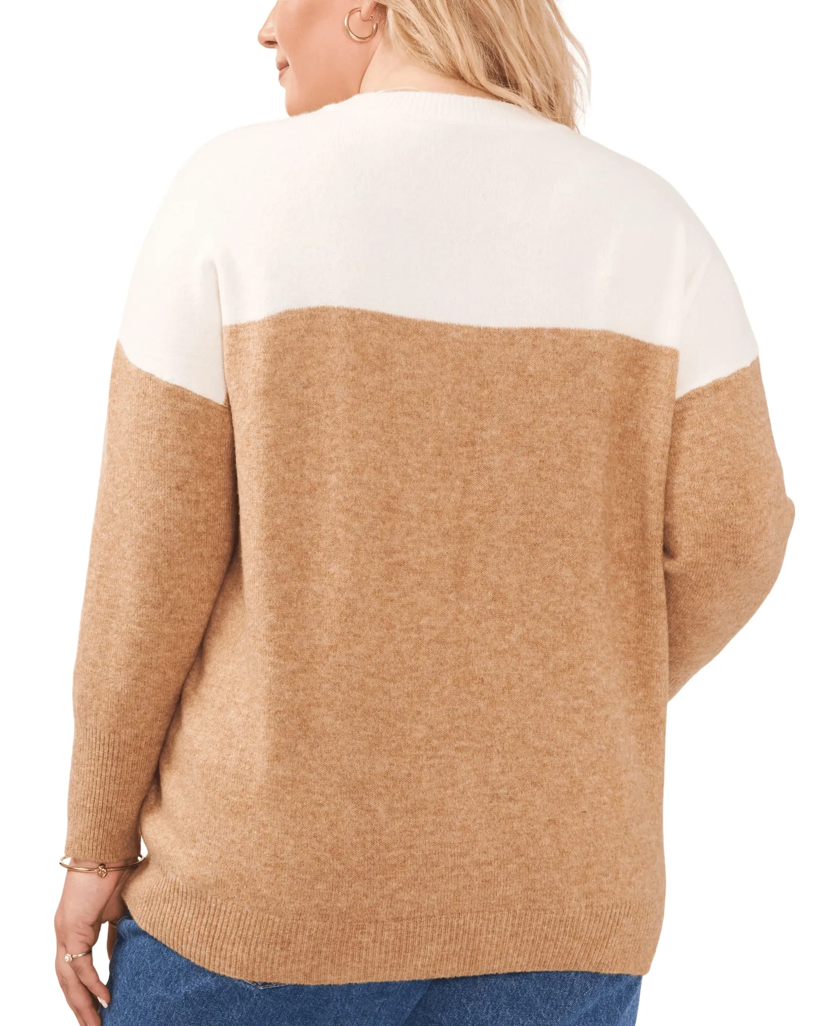 Aria Colorblock Cozy Sweater | ANTIQ WHITE