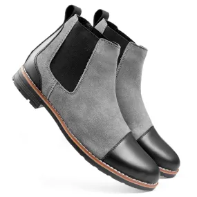 Bacca Bucci Genuine Smooth Leather Suede Boots | Chelsea Boots high end Urban Fashion