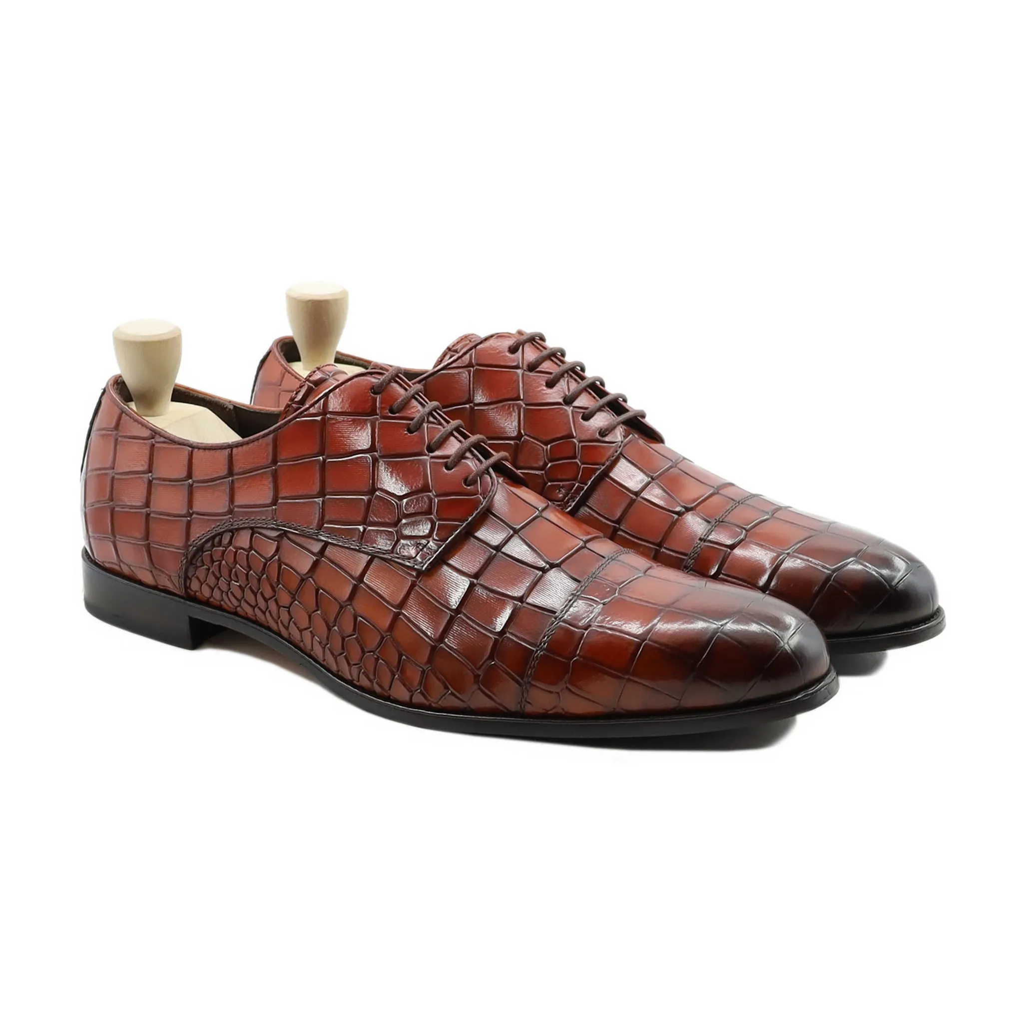 Bali - Men's Burnished Oxblood Calf Letaher Derby Shoe