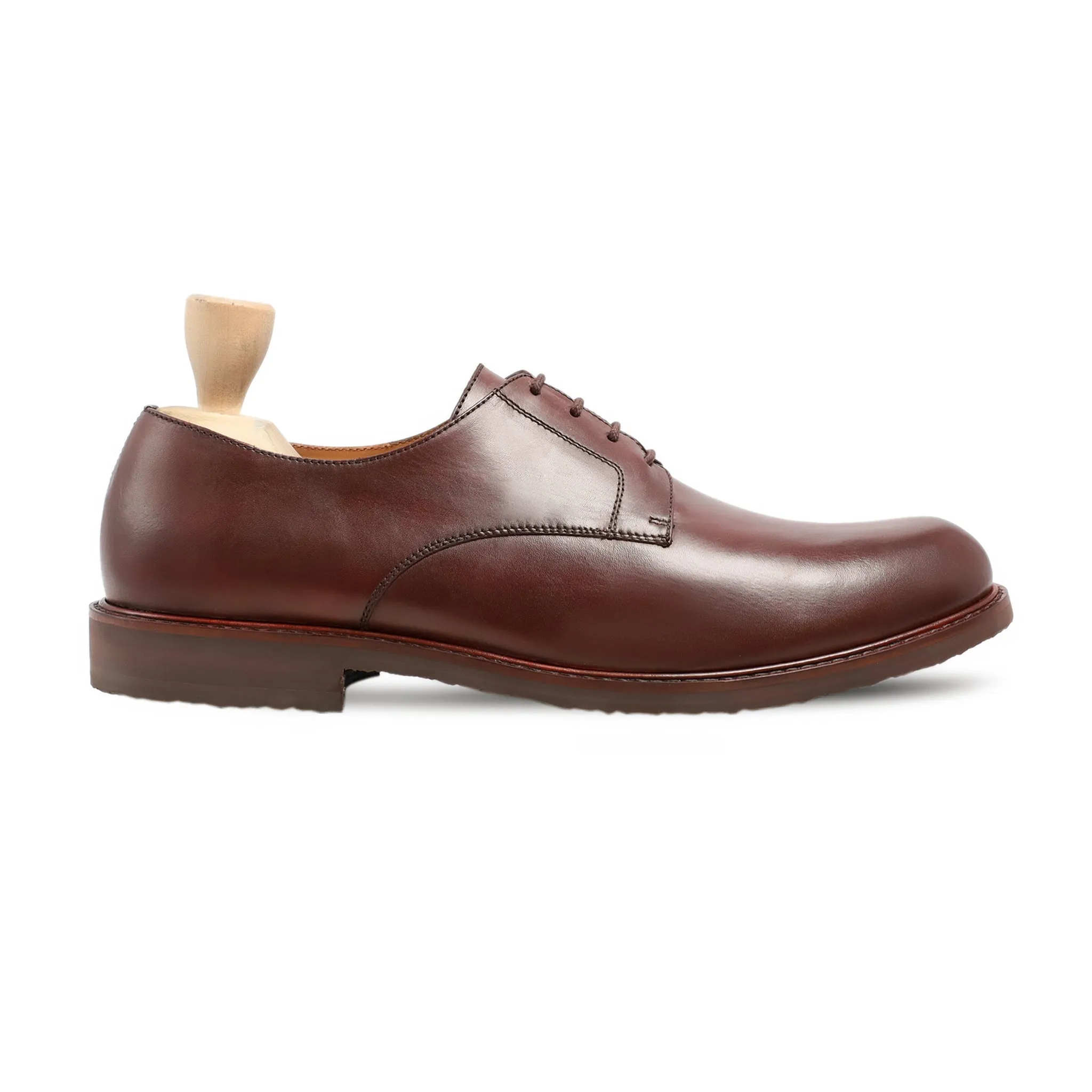 Dason - Men's Brown Patina Calf Leather Derby Shoe