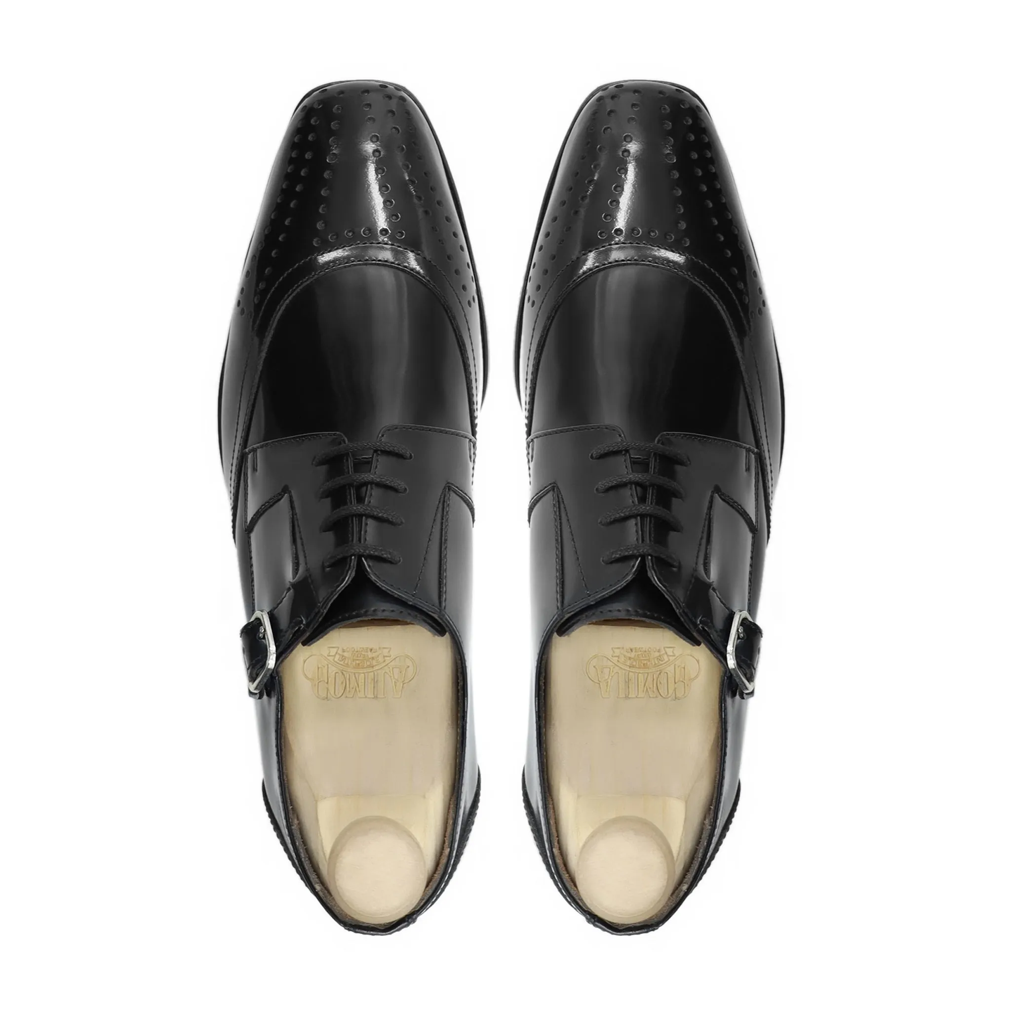 Elverum - Men's Black Box Leather High Shine Derby Shoe