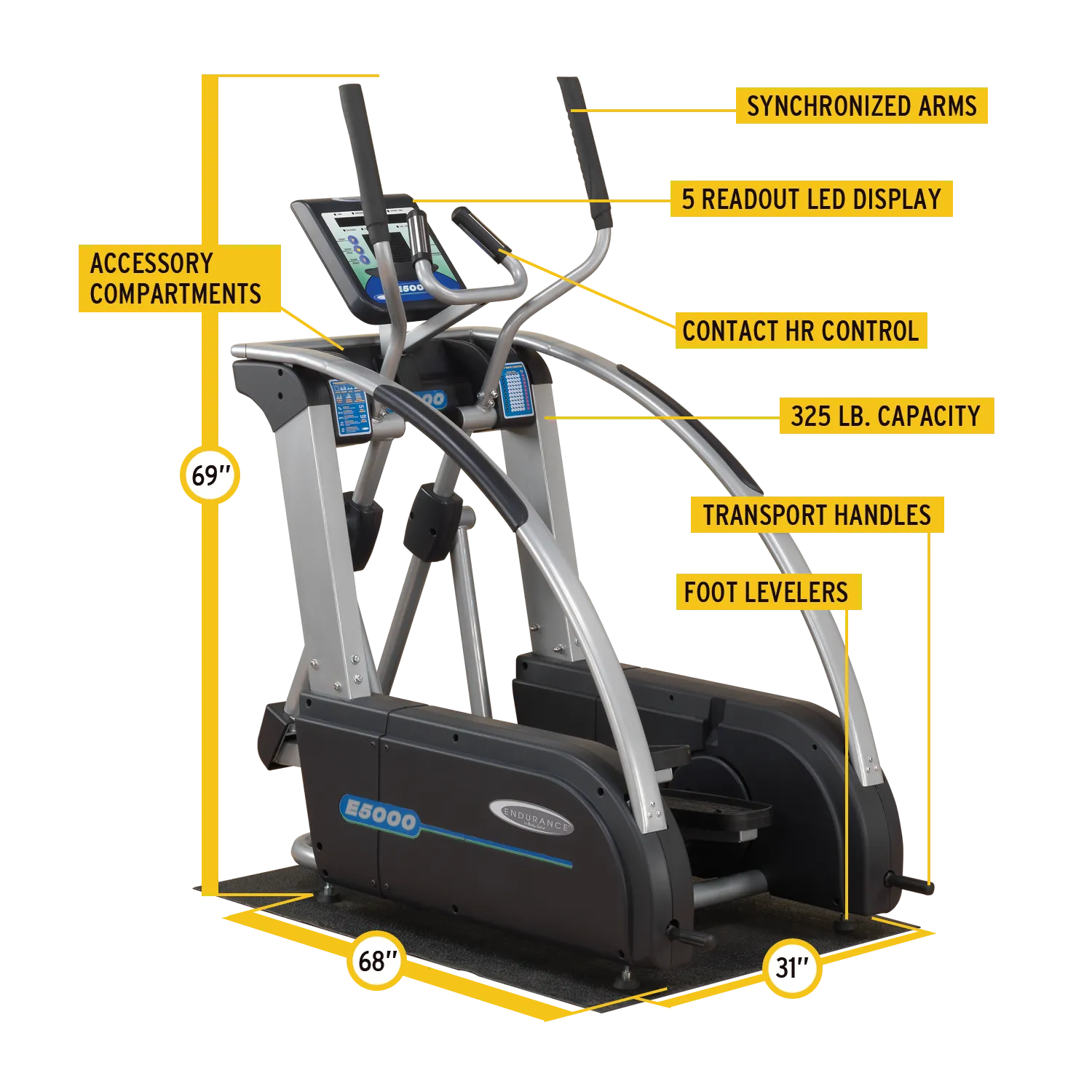 Endurance Premium Elliptical Trainer E5000