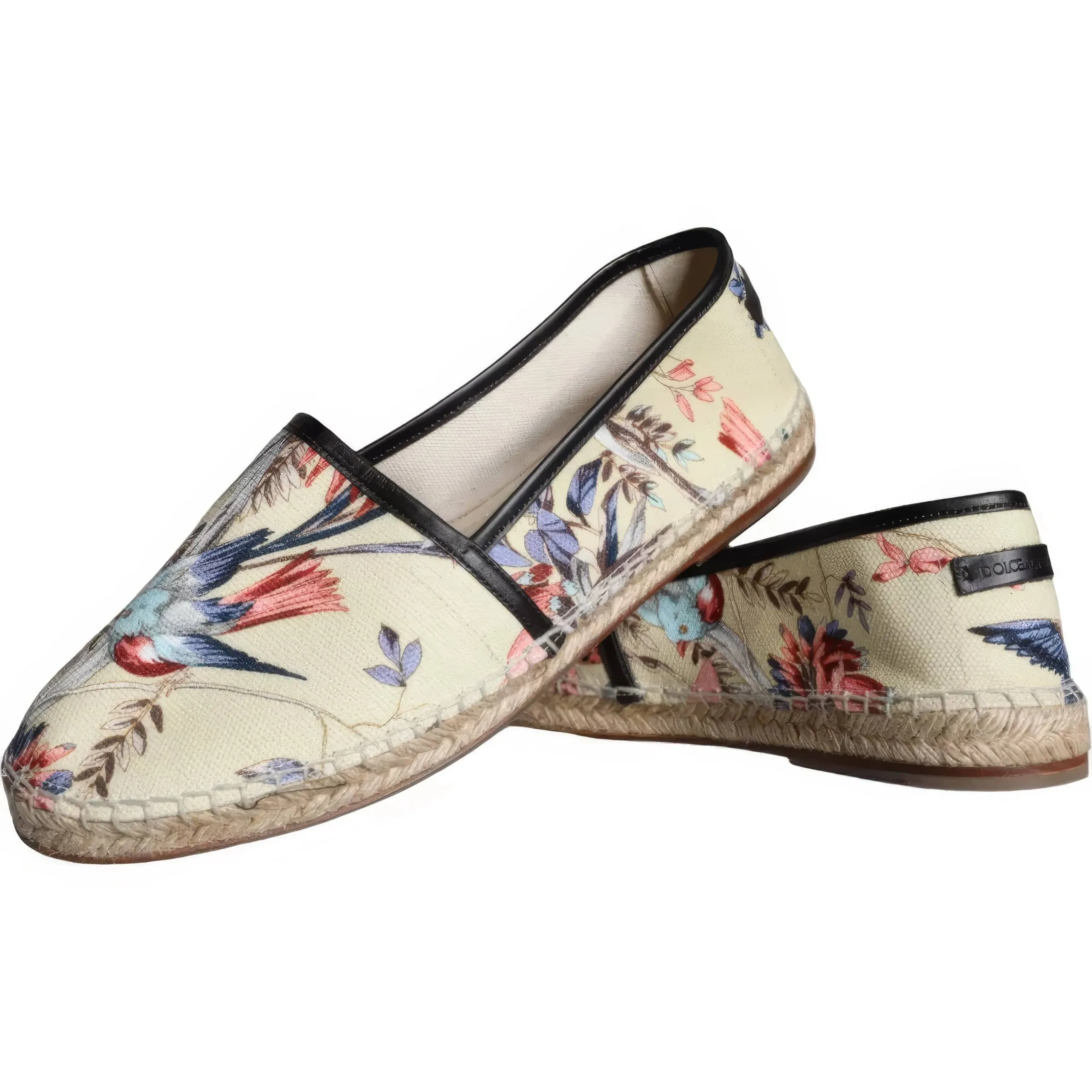 Espadrilles With Floral Bird Print