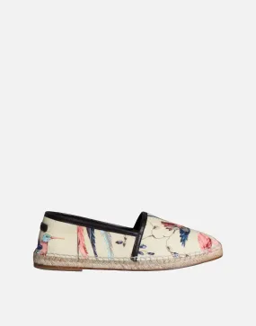 Espadrilles With Floral Bird Print