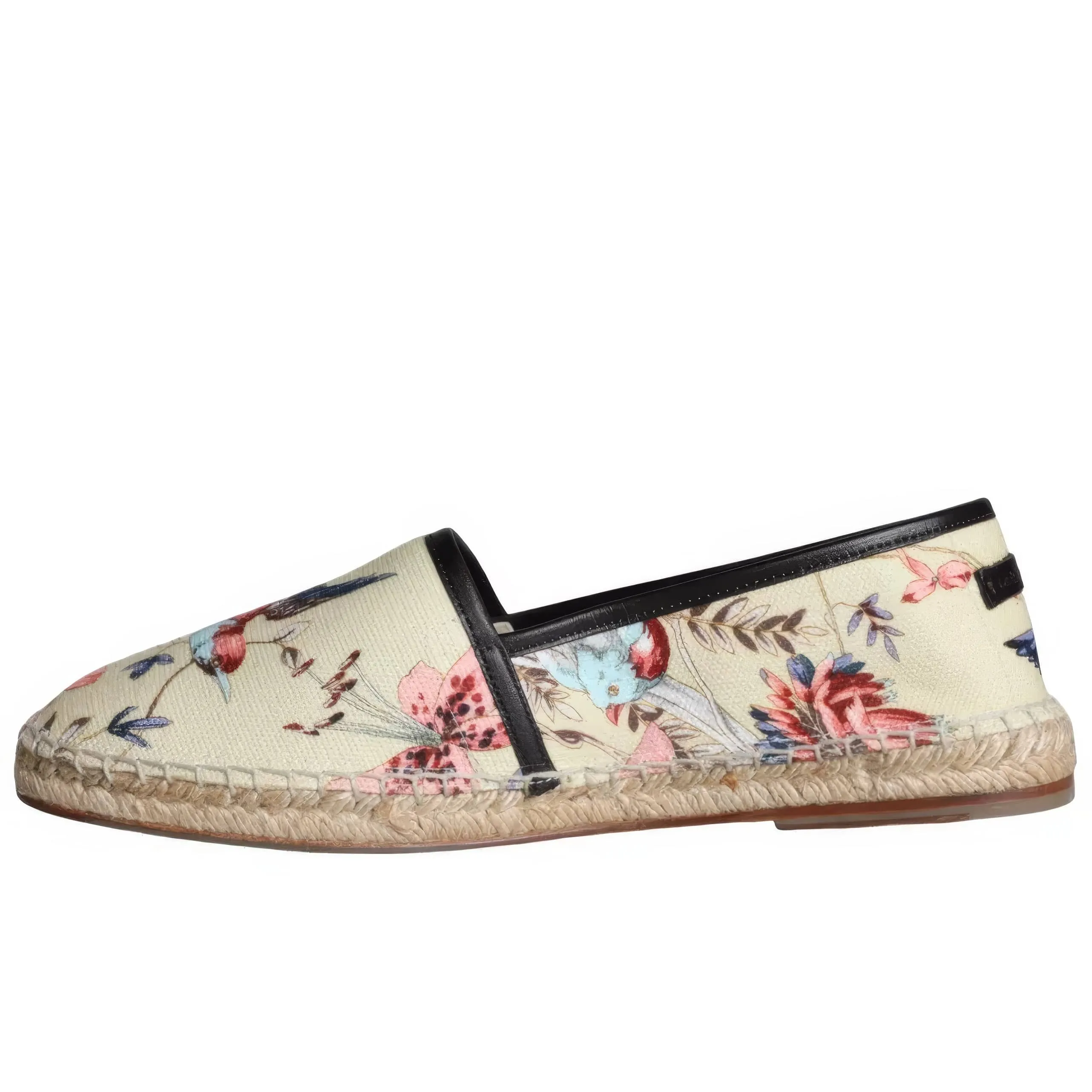 Espadrilles With Floral Bird Print