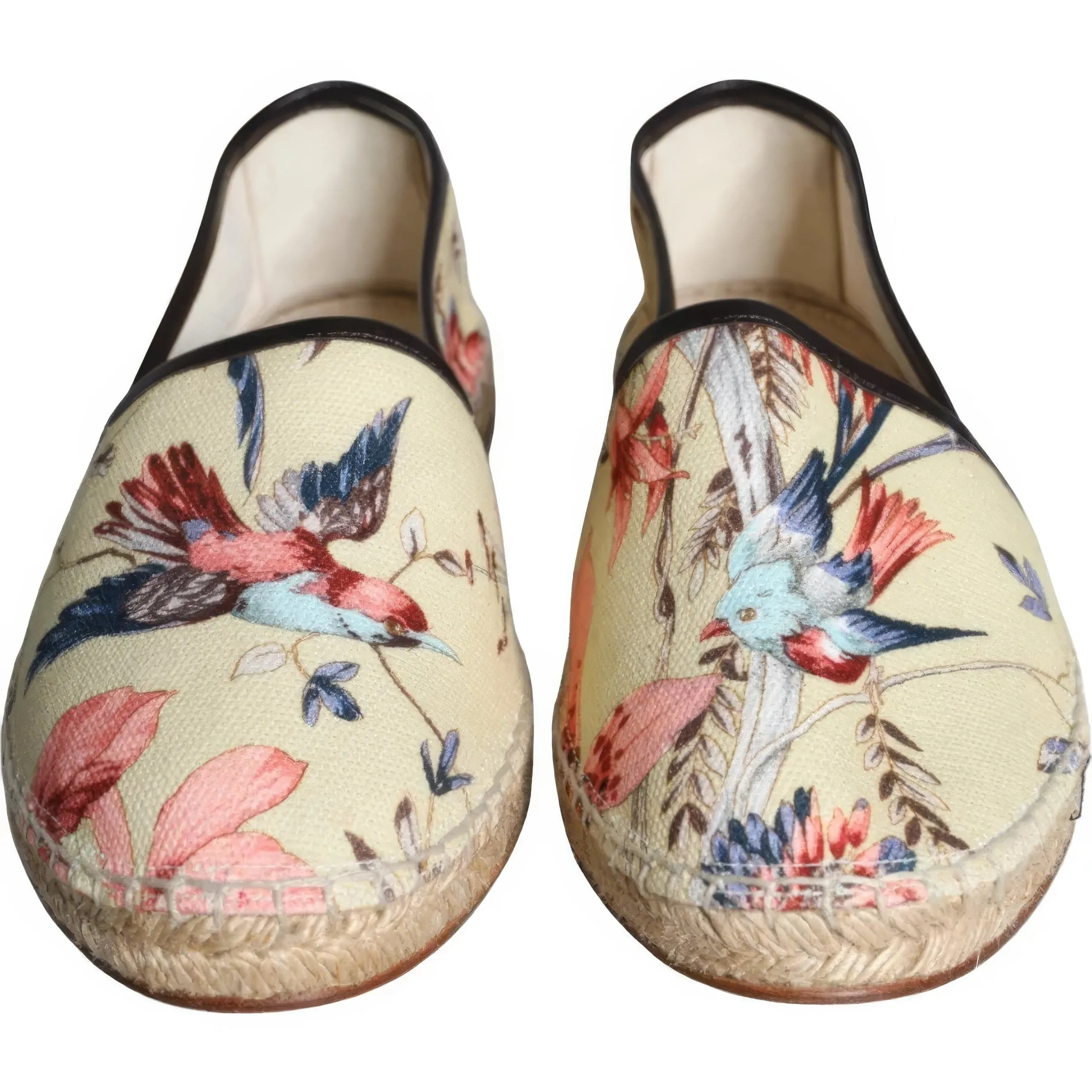 Espadrilles With Floral Bird Print