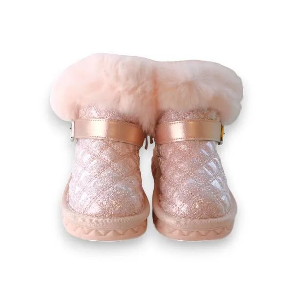 Fur Trim Quilted Boot - S63125