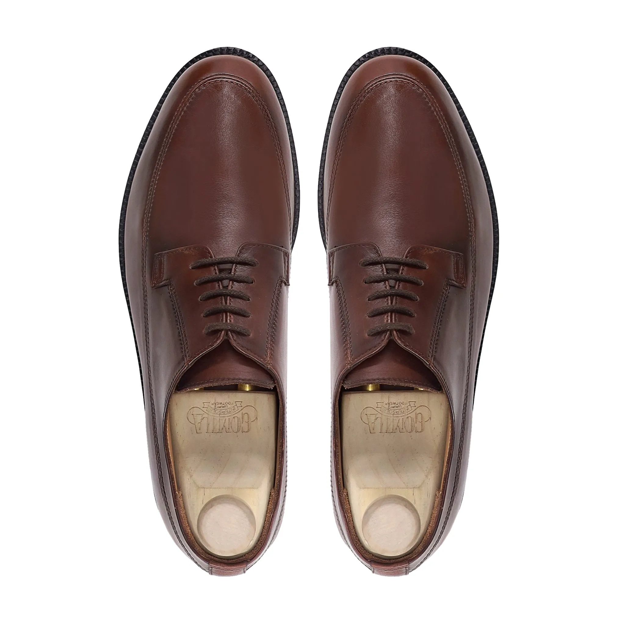 Gabby - Men's Reddish Brown Calf Leather Derby Shoe