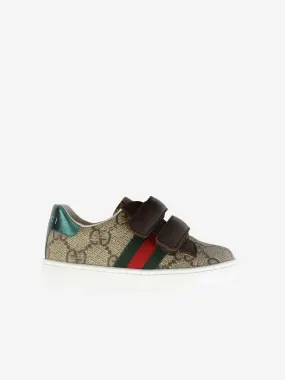 Gucci Beige & Brown GG Supreme Trainers