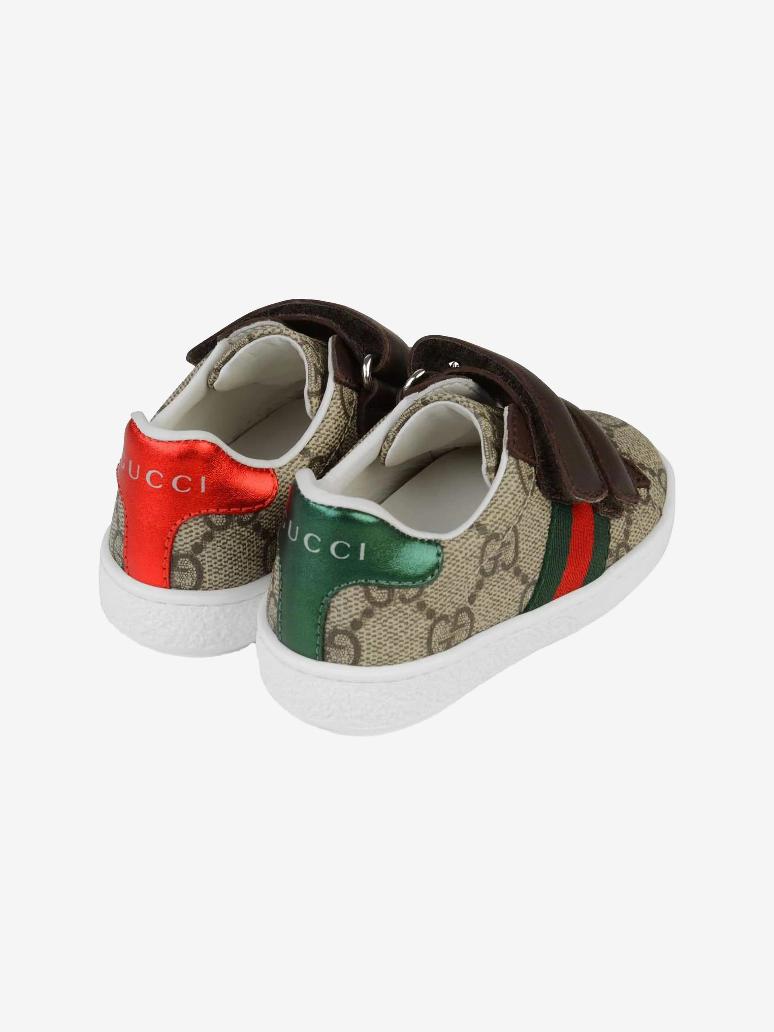 Gucci Beige & Brown GG Supreme Trainers