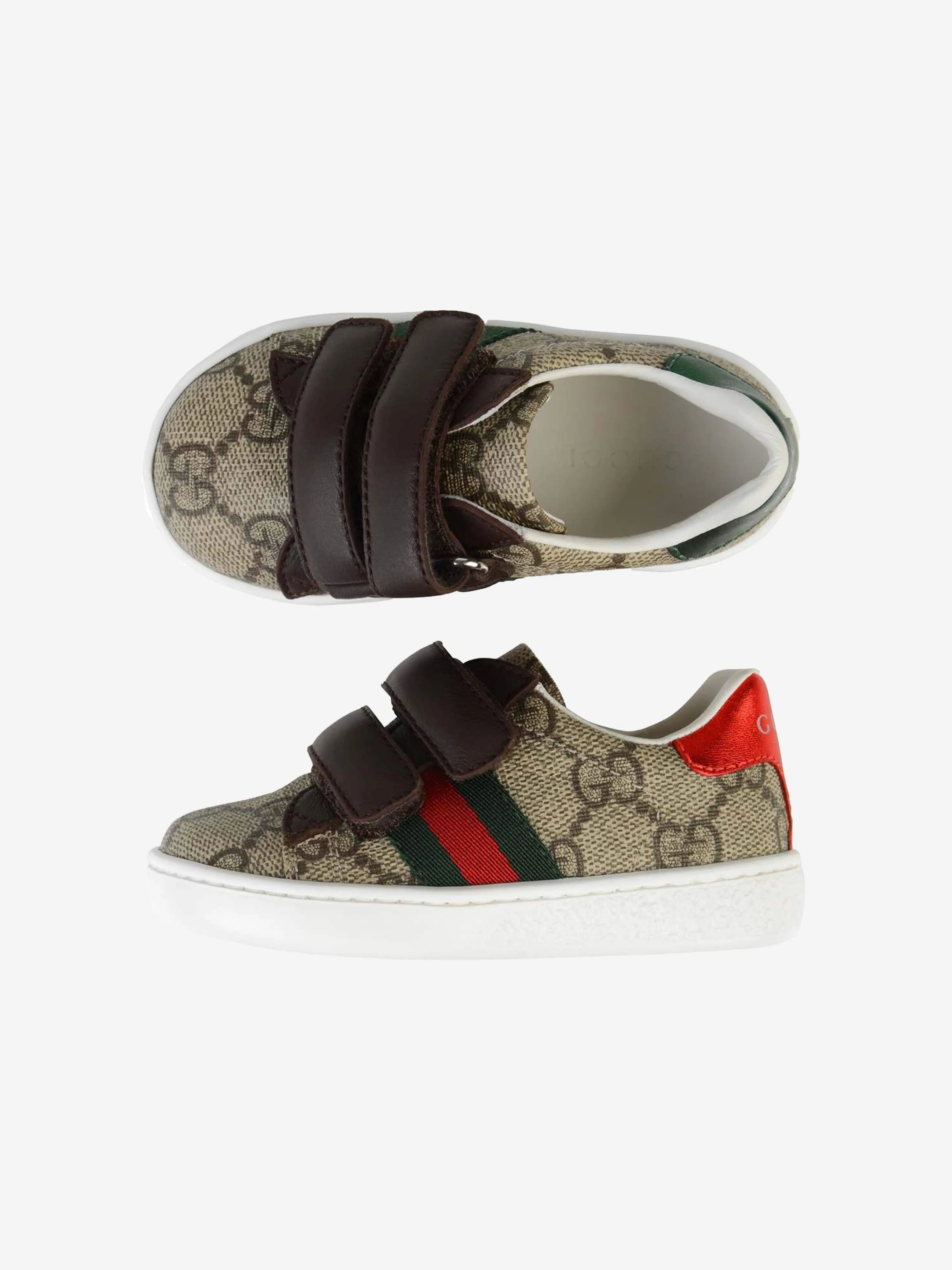 Gucci Beige & Brown GG Supreme Trainers