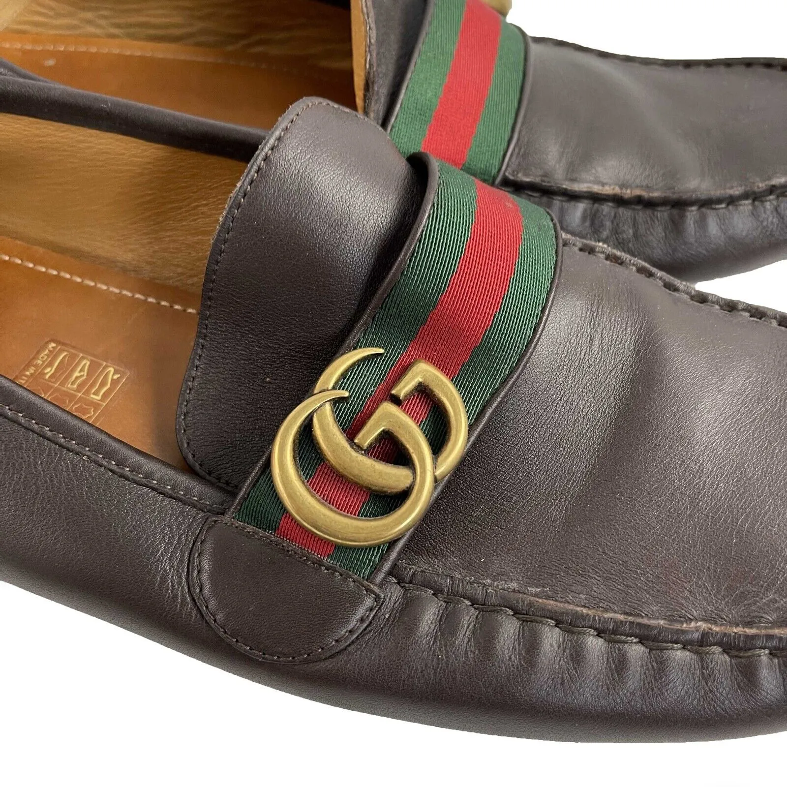 Gucci Gg Marmont Web Loafers 11