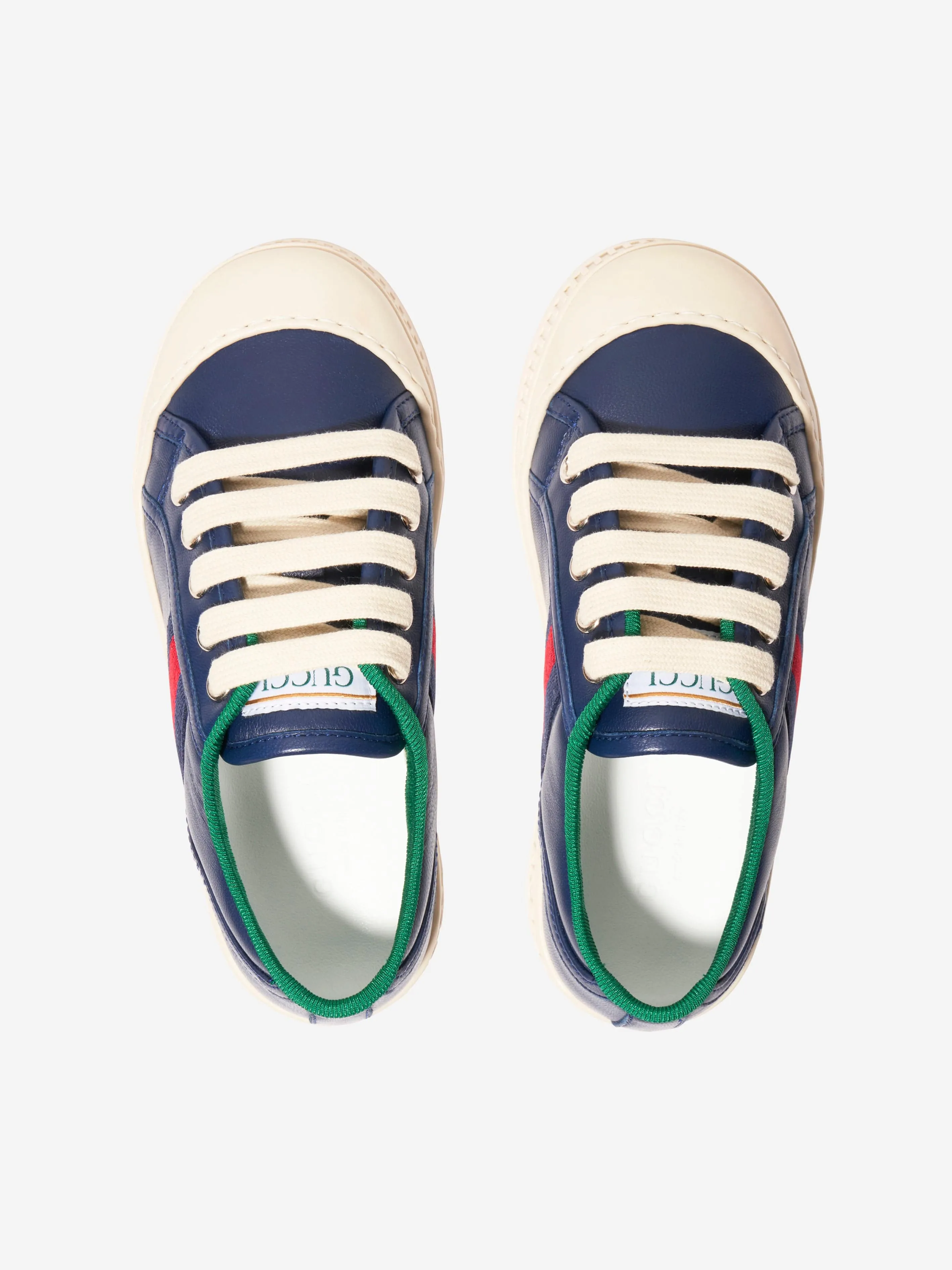 Gucci Kids Leather 1977 Tennis Trainers