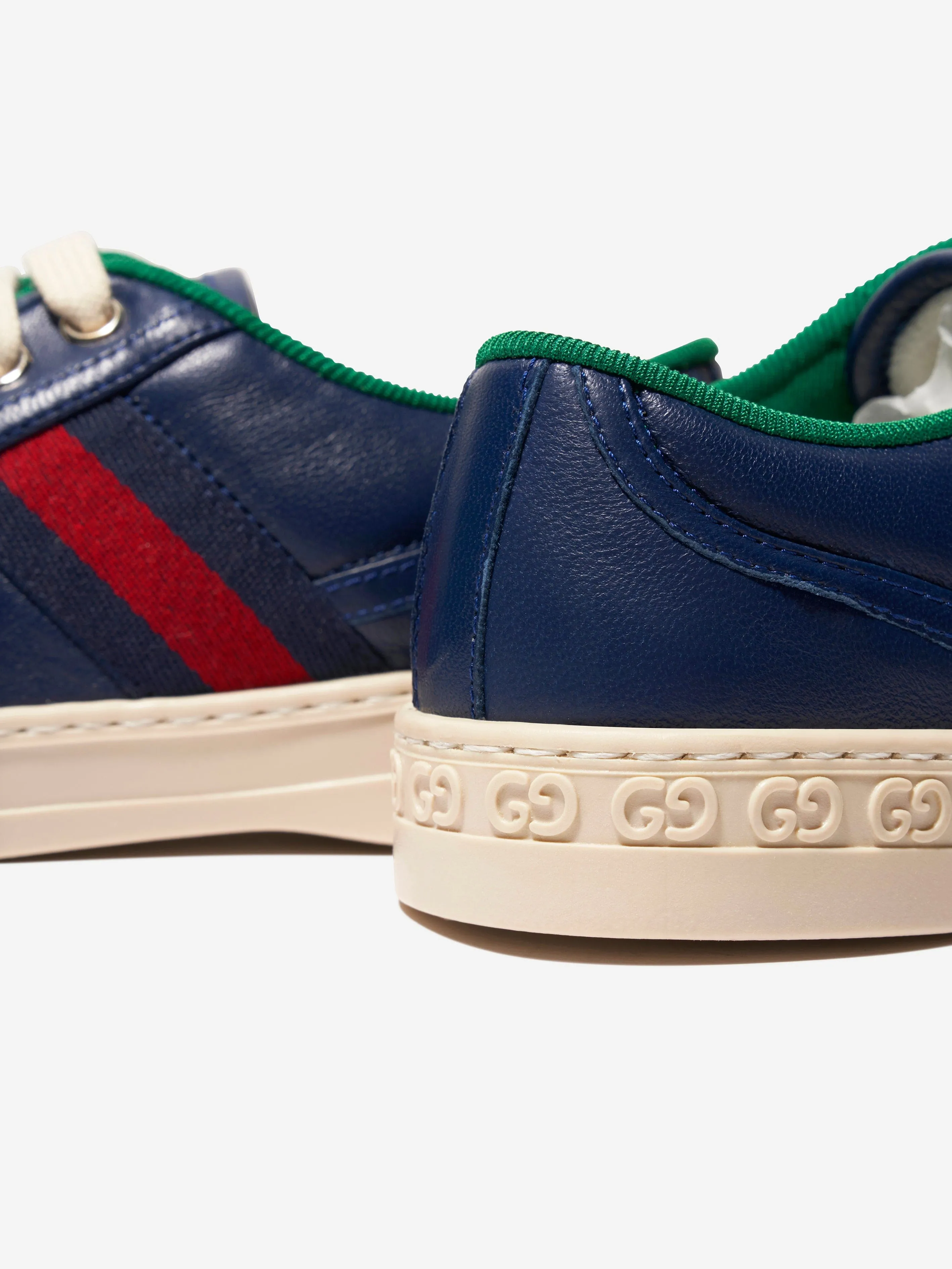 Gucci Kids Leather 1977 Tennis Trainers