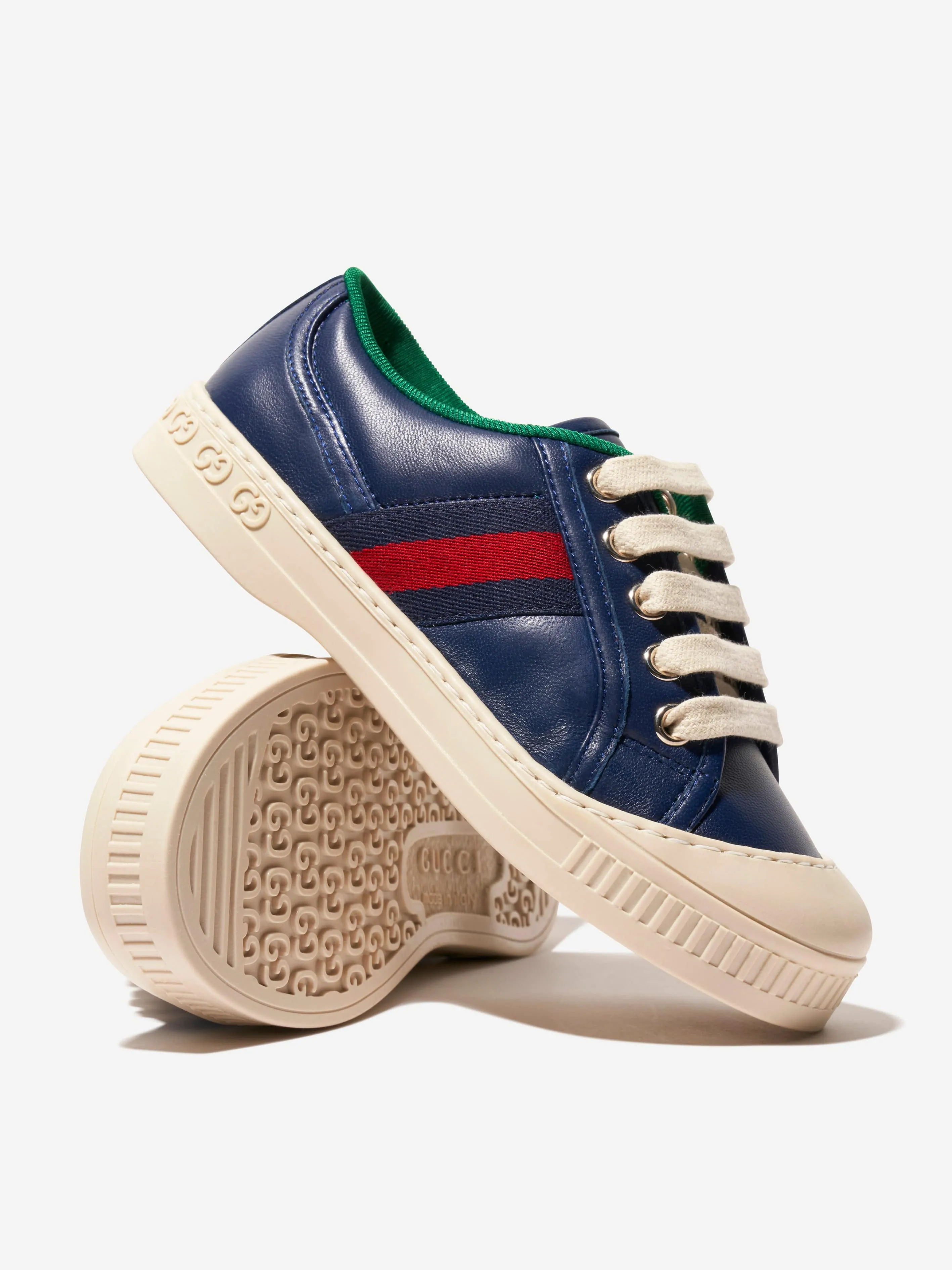 Gucci Kids Leather 1977 Tennis Trainers