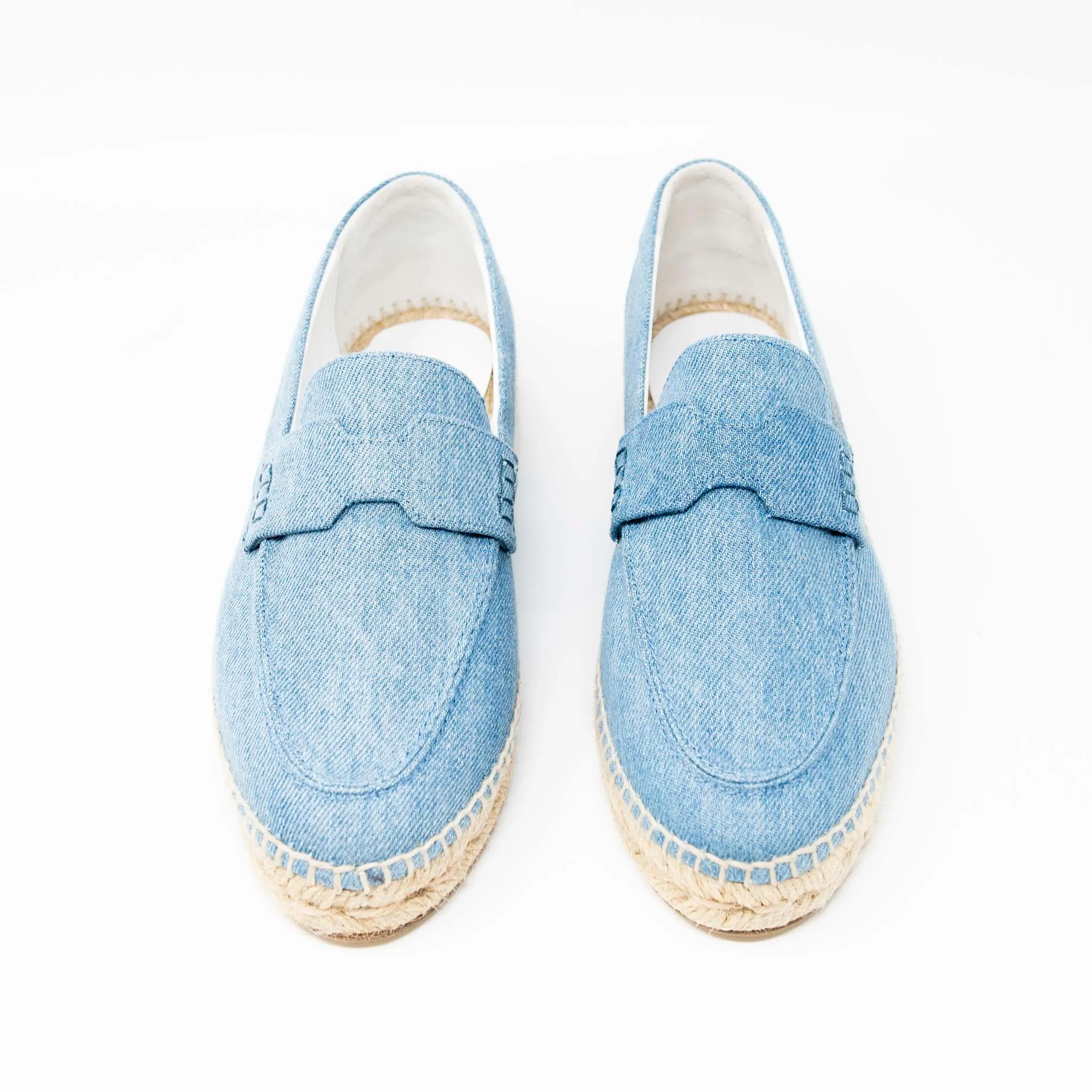 Hermes Bleu Clair Denim Trip Espadrilles 37