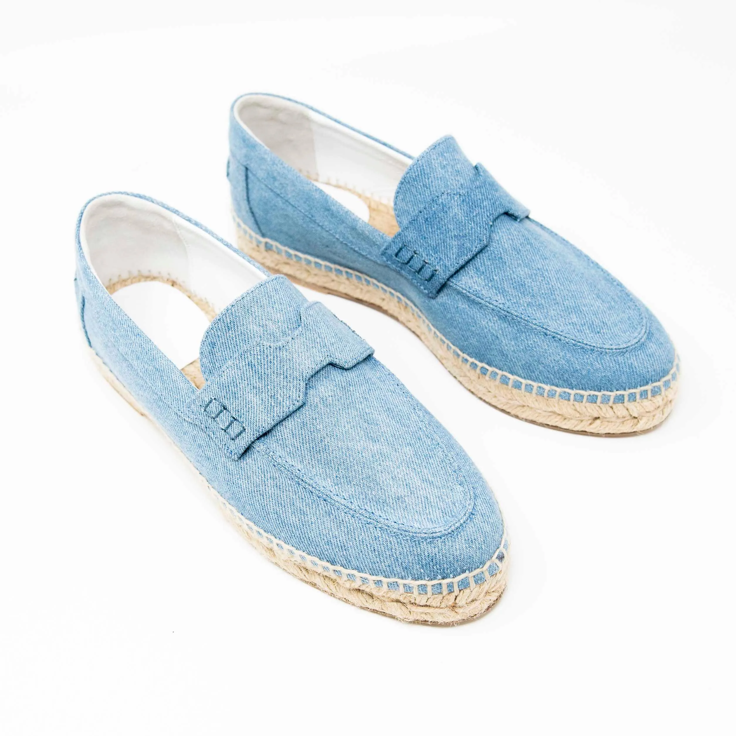 Hermes Bleu Clair Denim Trip Espadrilles 37