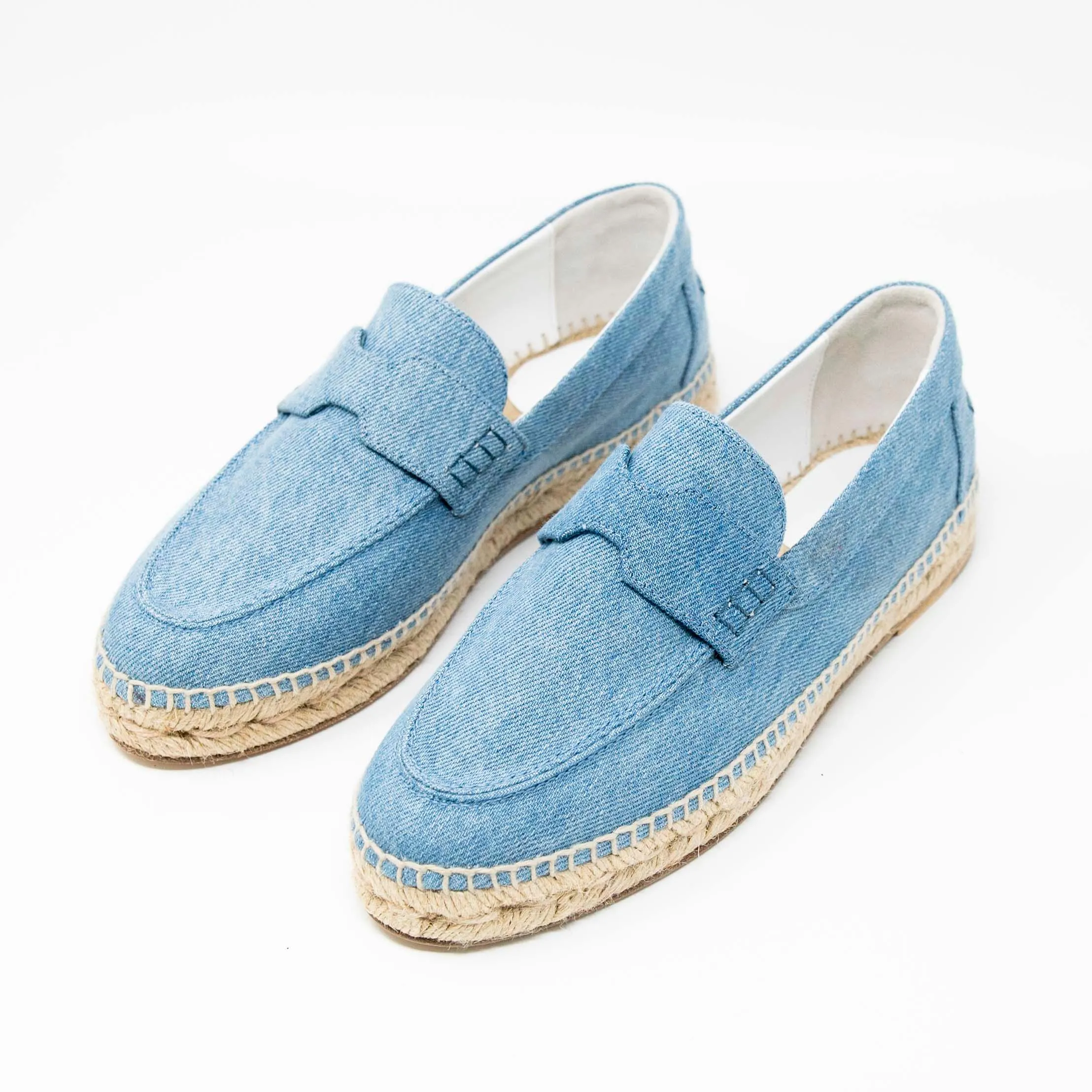 Hermes Bleu Clair Denim Trip Espadrilles 37