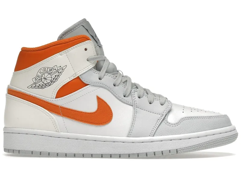 Jordan 1 Mid Starfish Pure Platinum