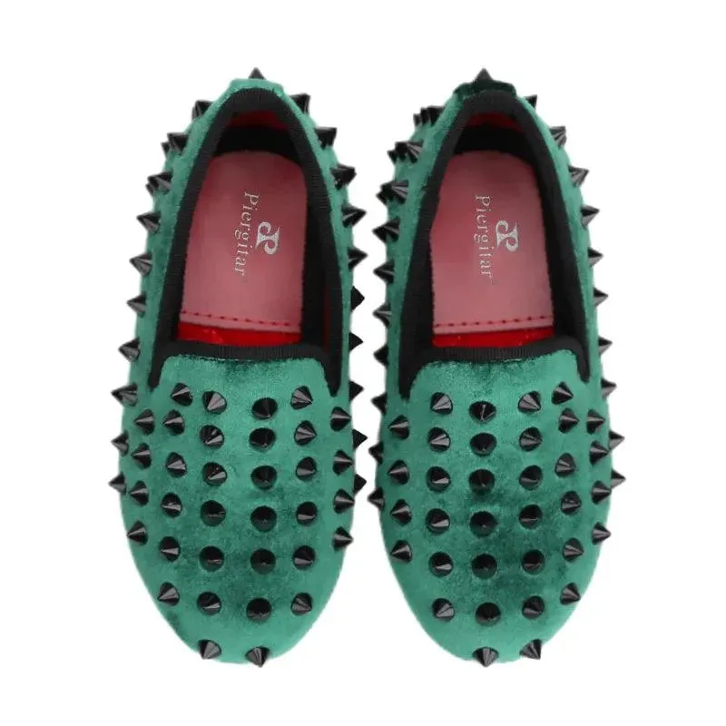 Kids Loafers Classic Style Kids Shoe Velvet Spikes Shoes