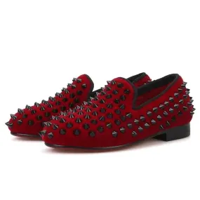 Kids Loafers Classic Style Kids Shoe Velvet Spikes Shoes