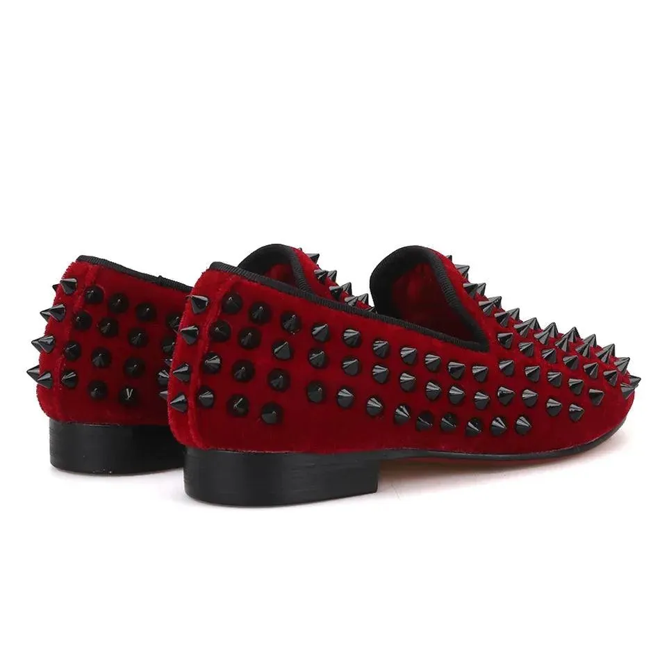 Kids Loafers Classic Style Kids Shoe Velvet Spikes Shoes