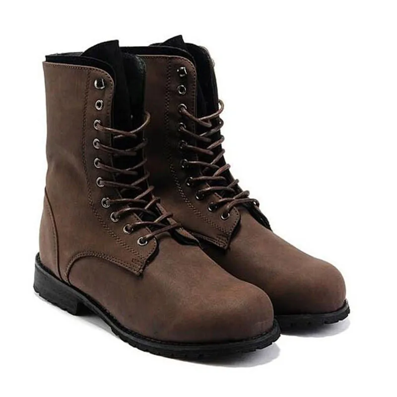 Merkmak Men Ankle Martin Boots High Quality Fashion PU leather High Top Motorcycle Boots Spring Winter Men Boots Shoes Wholesale