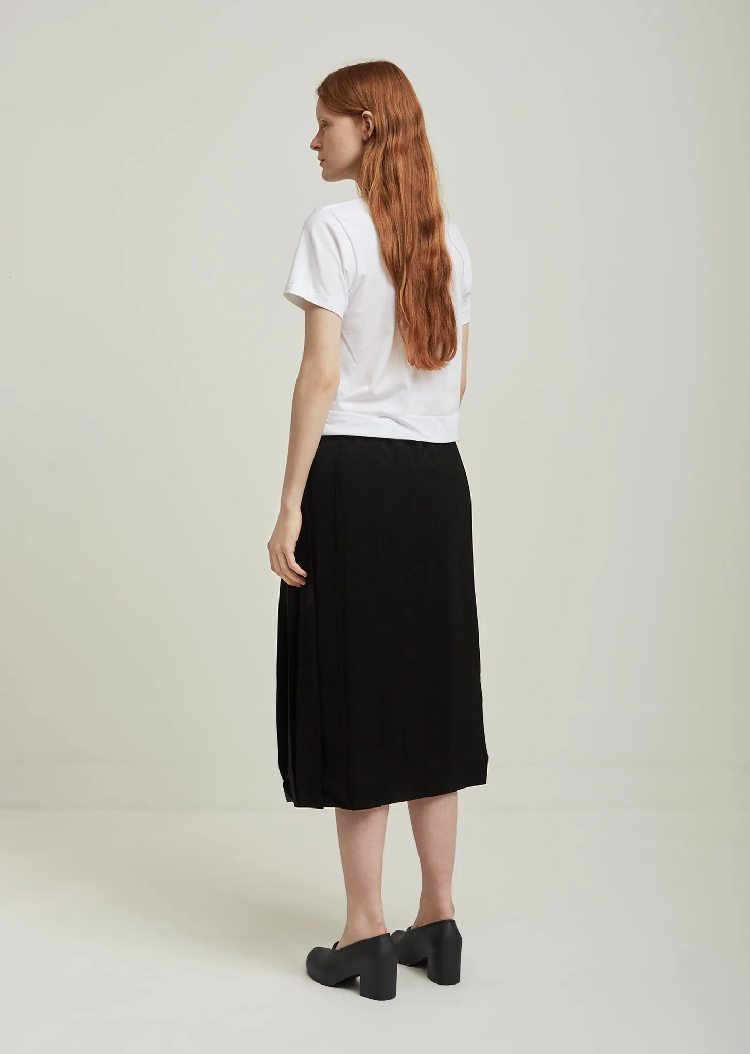 Mohair Wool Tropical Formal Pleated Skirt