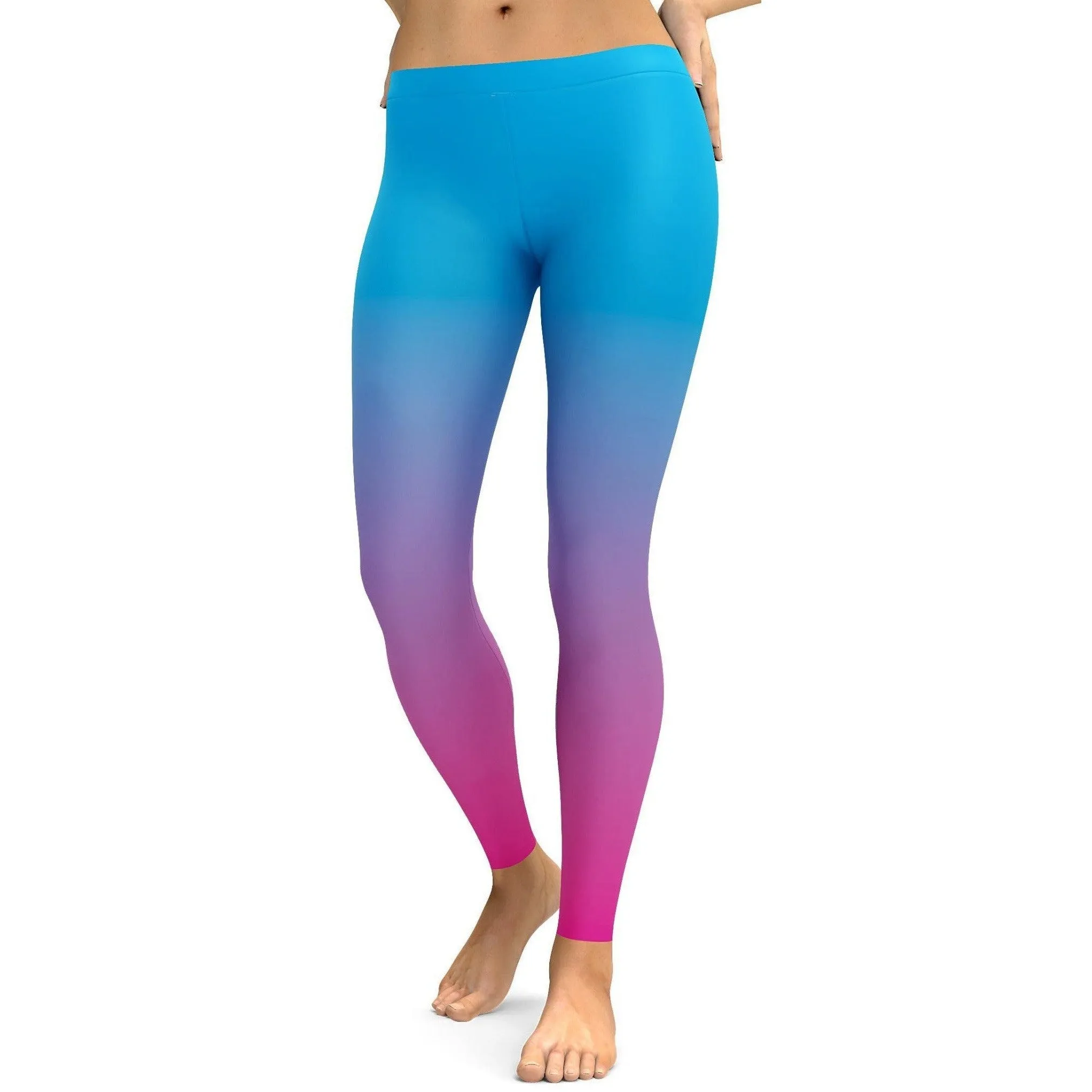 Ombre Blue to Pink Leggings