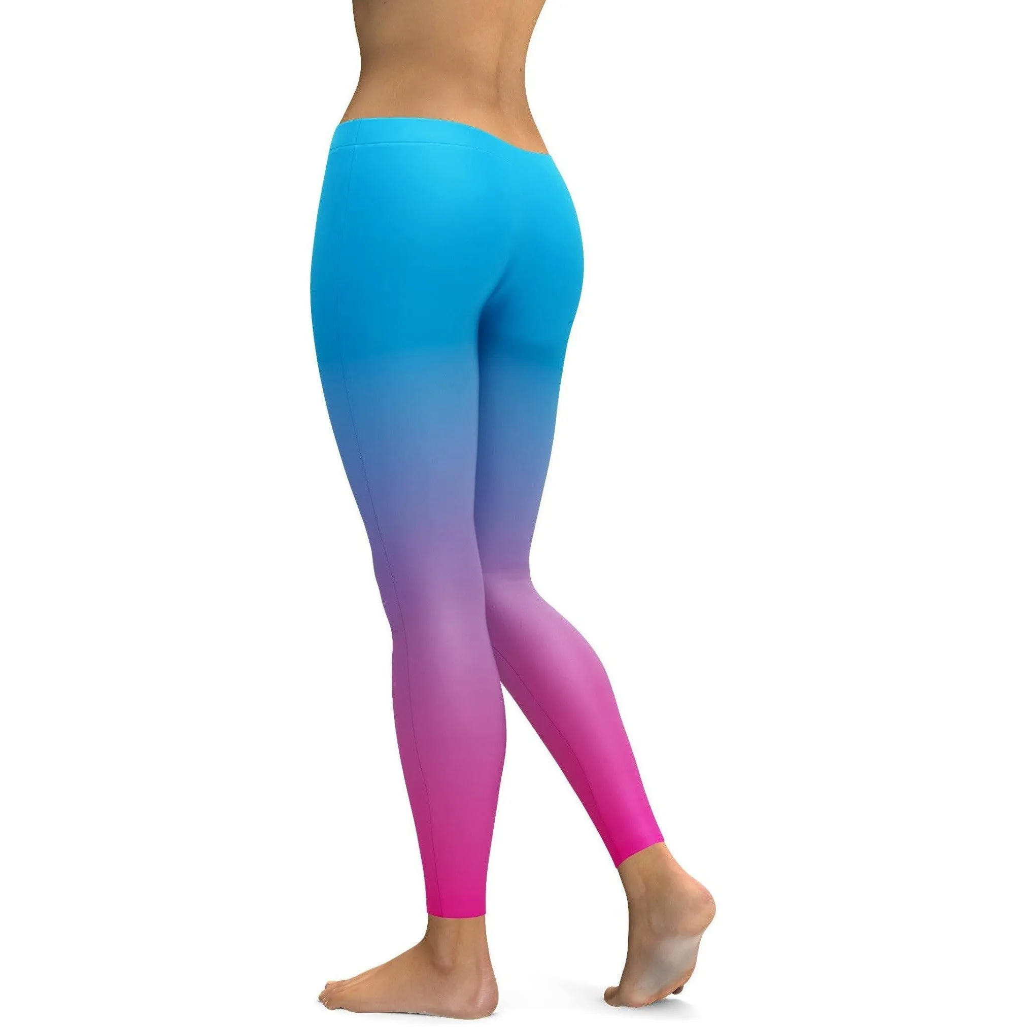 Ombre Blue to Pink Leggings