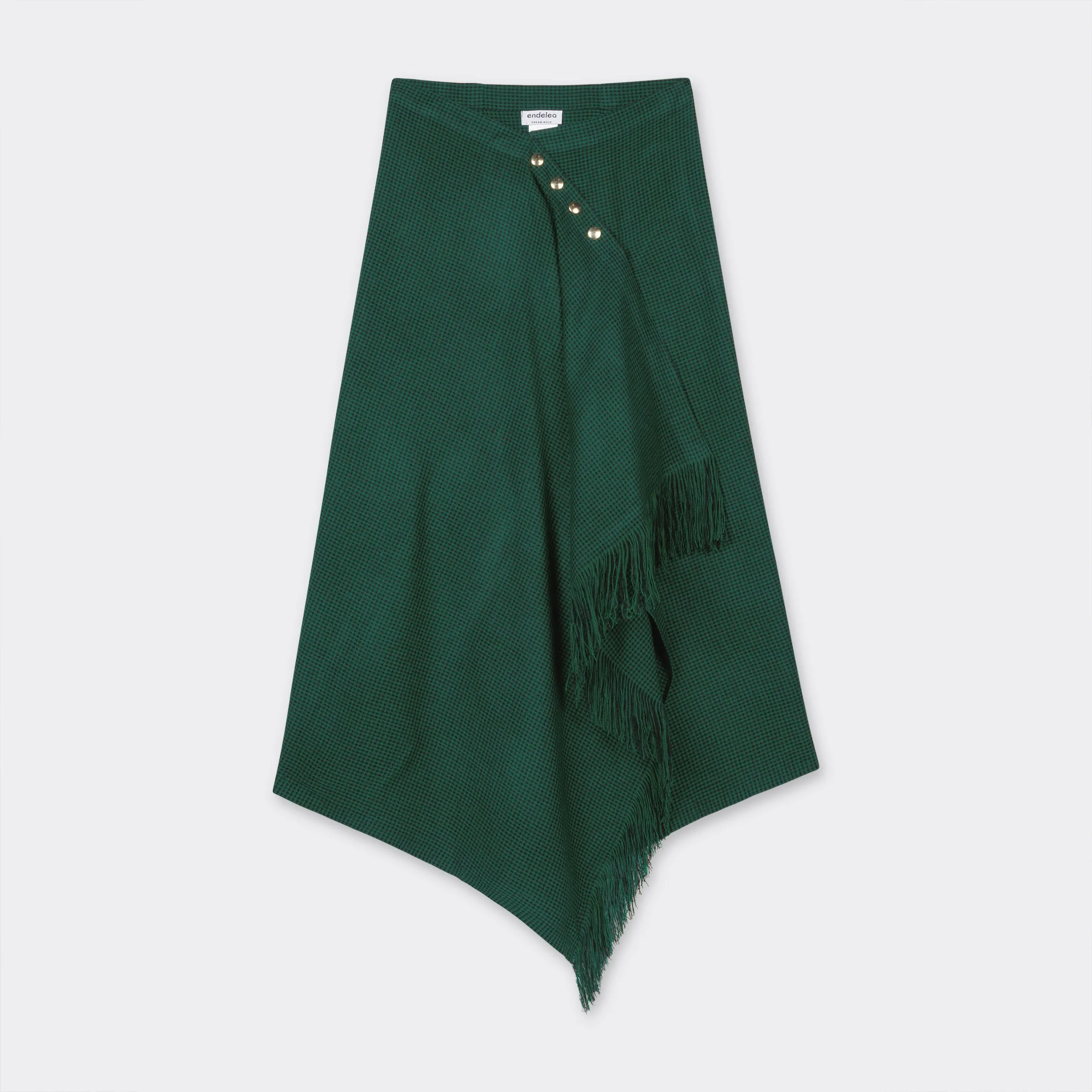 Skirt with fringes Maasai Shuka Green