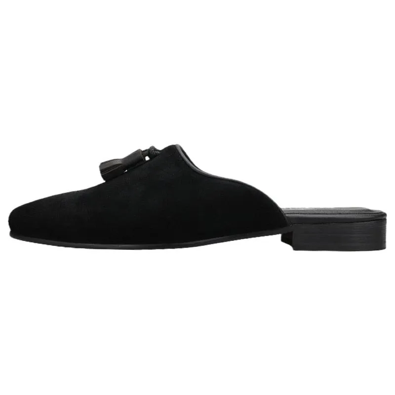 Suede Leather Loafers With Tassel - Men Shoes