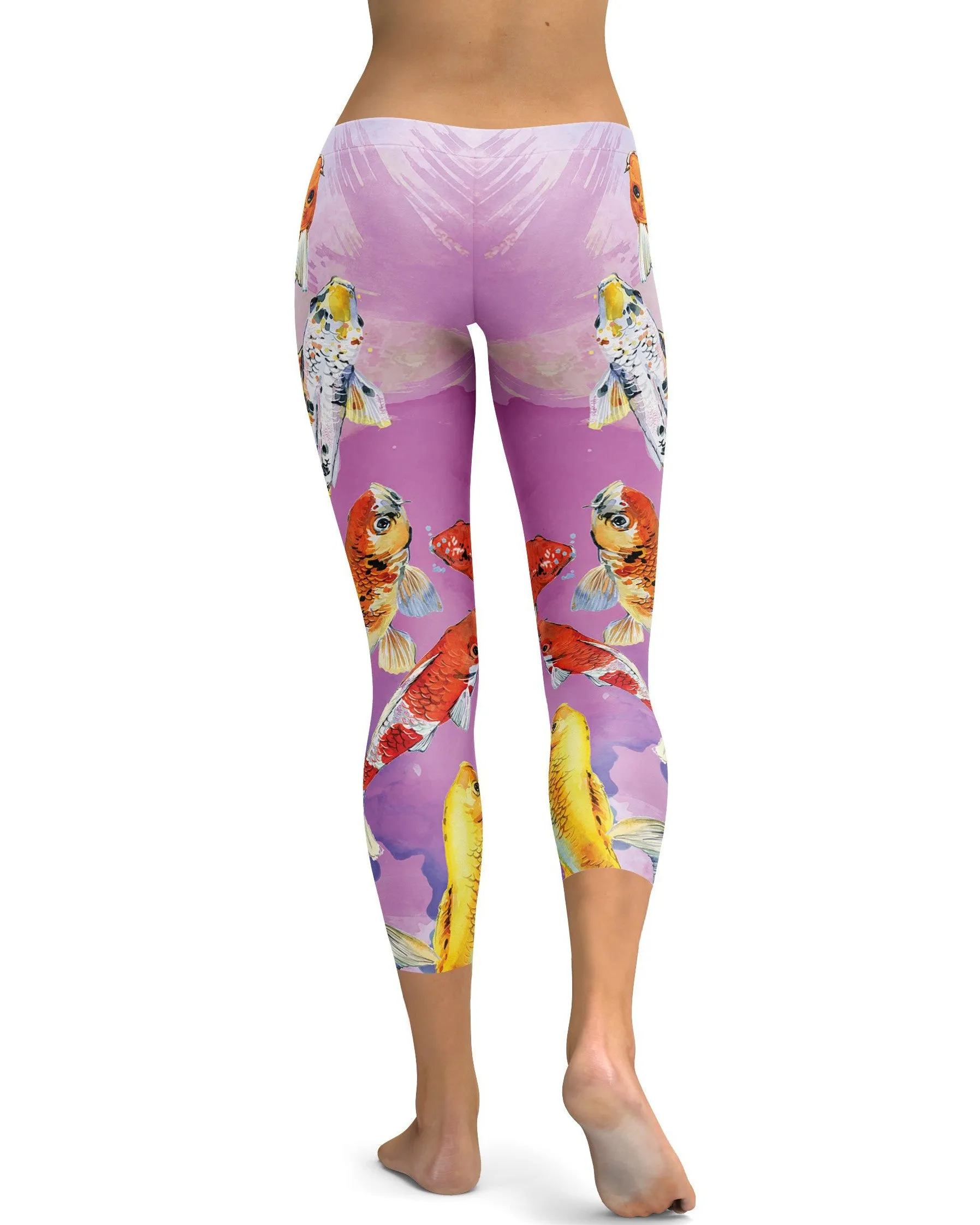 Watercolor Koi Fish Capris