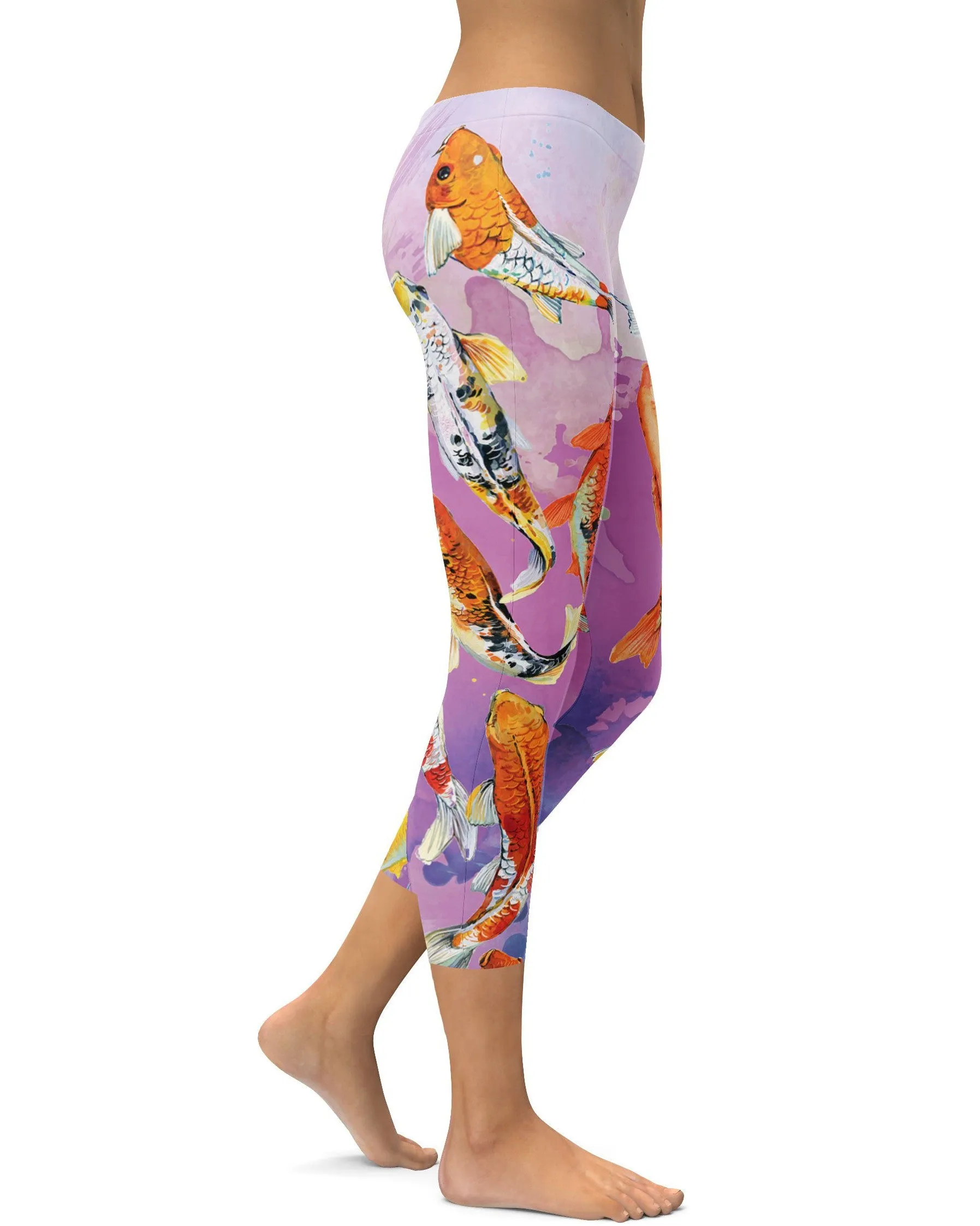 Watercolor Koi Fish Capris