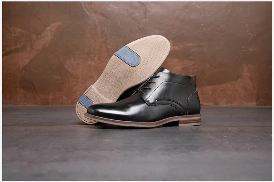 West Louis™ Luxury Handmade Leather Business-Men Chukka Boots