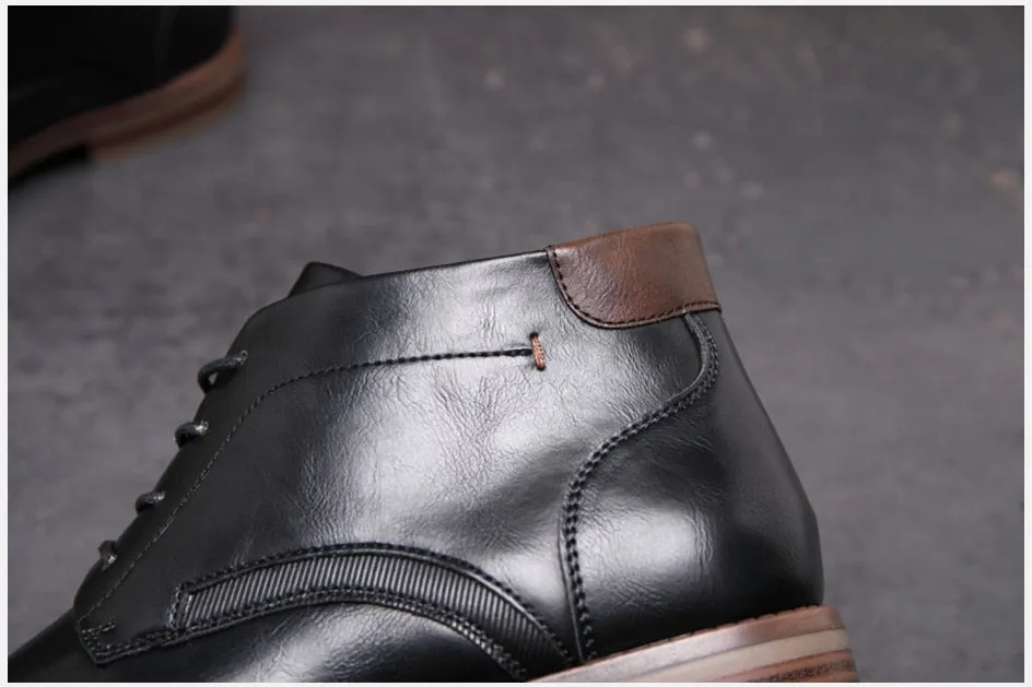 West Louis™ Luxury Handmade Leather Business-Men Chukka Boots