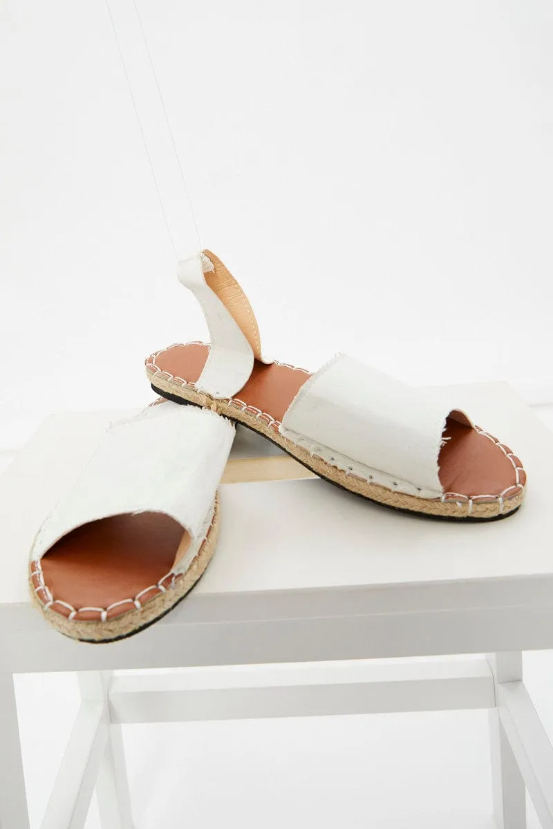 White Strap Detail Espadrilles