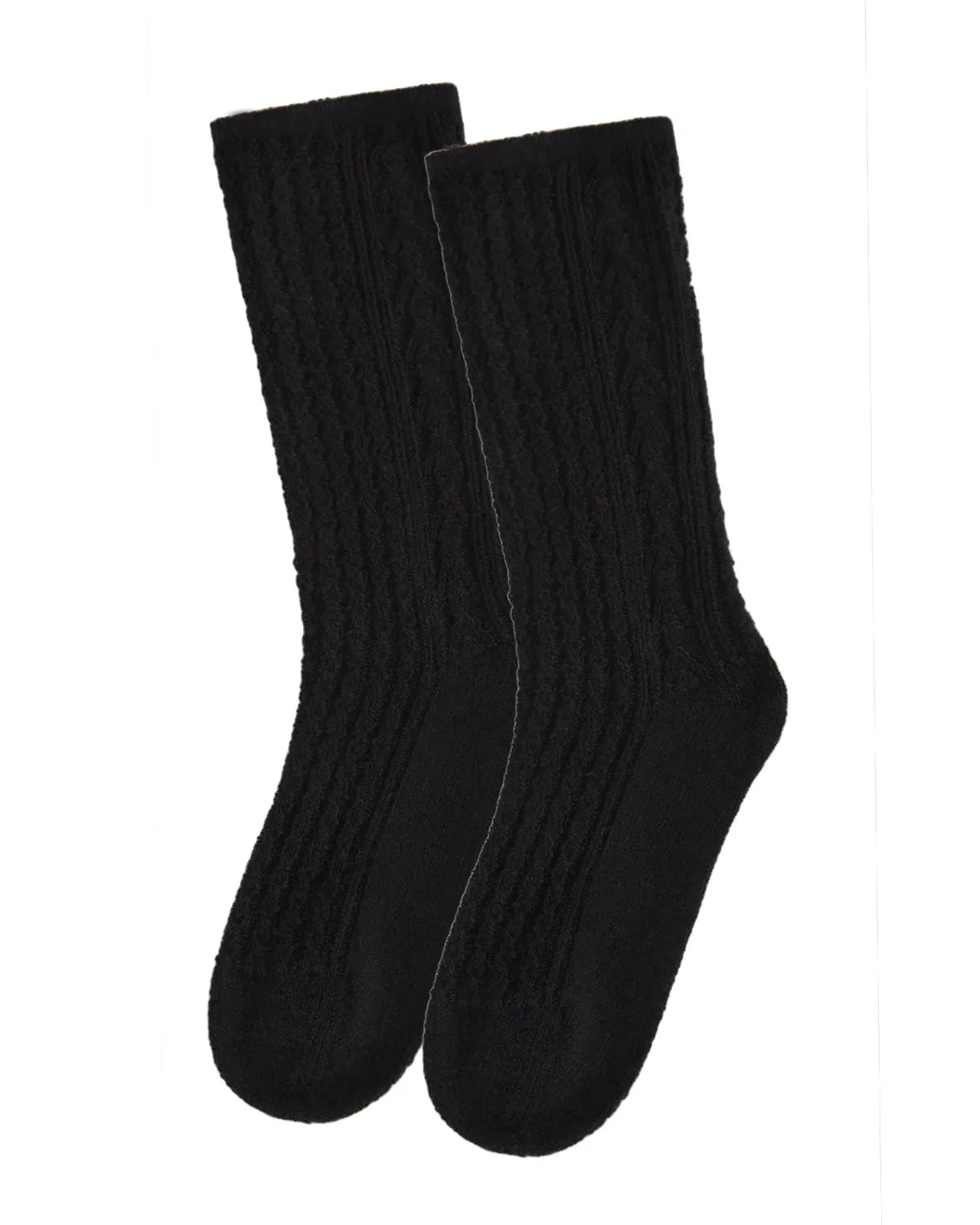 Women's Classic Cable Knit Vintage Style Crew Socks