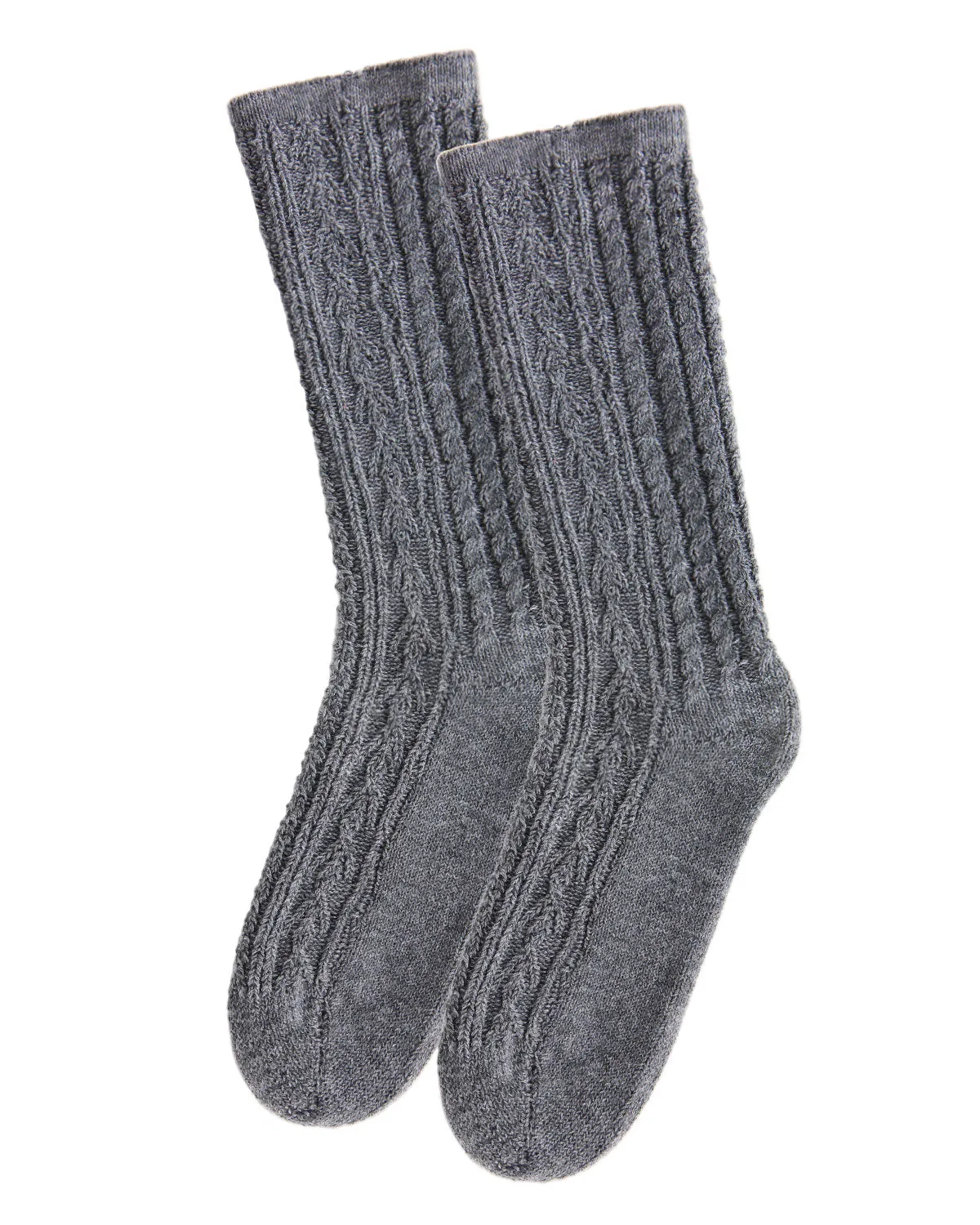 Women's Classic Cable Knit Vintage Style Crew Socks