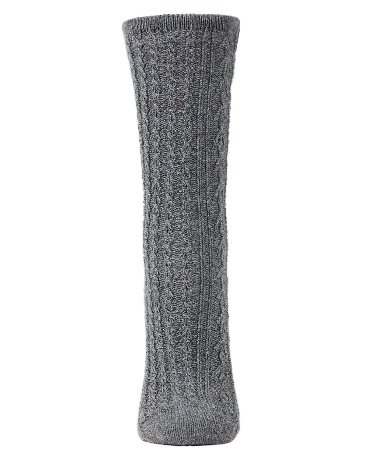 Women's Classic Cable Knit Vintage Style Crew Socks