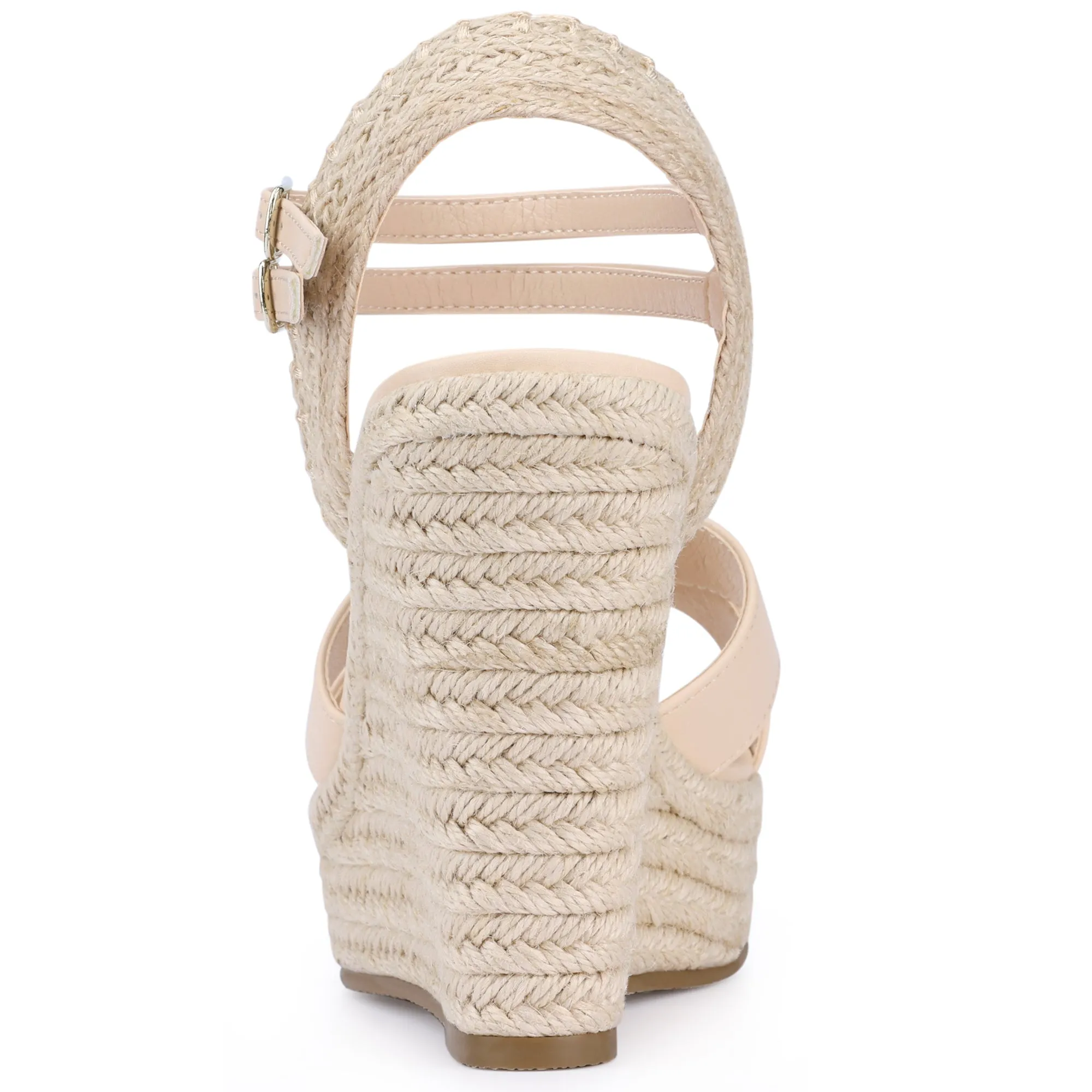 Women's Crisscross Strap Platform Espadrilles Wedge Heel Sandals